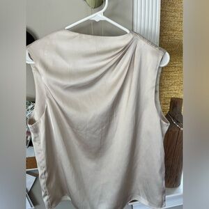 NWT Abercrombie cream satin top sleeveless